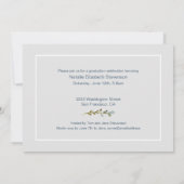Invitation Soft Blue Trois Photo Fête de Graduation tendance (Dos)