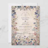 Invitation Soft Bohemian Floral Meadow Wedding (Devant)