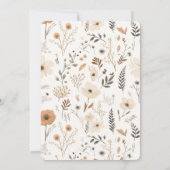 Invitation Soft Boho Fleur sauvage Floral Retraite Party (Dos)