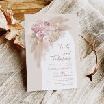 Invitation Soft Boho Pampas Grass séché Fleur 40e anniversair<br><div class="desc">Ces invitations d'herbe de pampas et de fleurs botaniques sont la touche parfaite pour votre 40e anniversaire sur le thème du boho. Personnalisez l'invitation avec vos détails et si vous voulez réorganiser le style et le placement du texte,  veuillez appuyer sur le bouton "Cliquez pour customiser plus loin".</div>