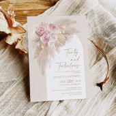 Invitation Soft Boho Pampas Grass séché Fleur 40e anniversair
