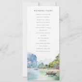 Invitation Soft Coastal Thailand Seascape Wedding Program (Dos)