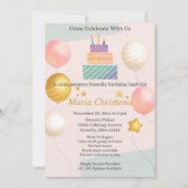 Invitation Soft Color Birthday (Devant)