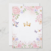 Invitation Soft Coquette Butterflies Royal seveness Birthday  (Dos)