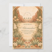 Invitation Soft Desert Wildflowers Baby Shower (Devant)
