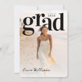 Invitation Soft Editorial Grad PhotoPop Graduation (Devant)