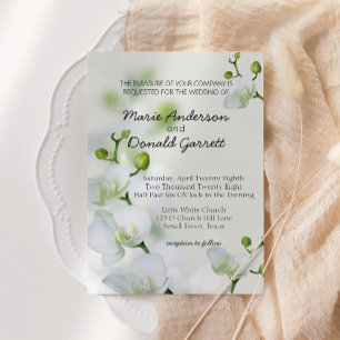 Invitation Soft Elegant Mariage Orchidée