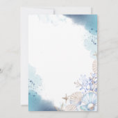 Invitation Soft Elegant Ocean Beach Coral Mariage (Dos)