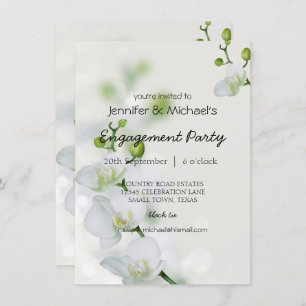 Invitation Soft Elegant Orchid Engagement