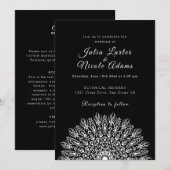 Invitation Soft Feather Dry Pampas Grass Mandala Wedding (Devant / Derrière)