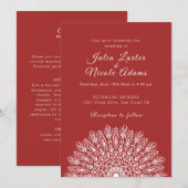 Invitation Soft Feather Dry Pampas Grass Mandala Wedding (Devant / Derrière)