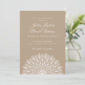 Invitation Soft Feather Dry Pampas Grass Mandala Wedding (Debout devant)