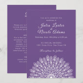 Invitation Soft Feather Dry Pampas Grass Mandala Wedding (Devant / Derrière)