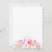 Invitation Soft Floral Come and Go Fête des mariées (Dos)