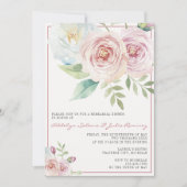 Invitation Soft Floral Romantique Verdure Dîner de répétition (Devant)