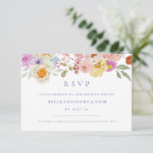 Invitation Soft Garden Florals Mariage RSVP (Debout devant)