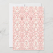 Invitation Soft Girl Floral Romantique Blush Bow Coquette (Dos)