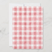 Invitation Soft Girly Pink White Plaid Stripes Baby Shower (Dos)