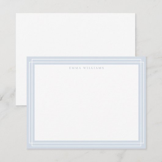 Invitation Soft Gray Frame Note Card (Devant / Derrière)