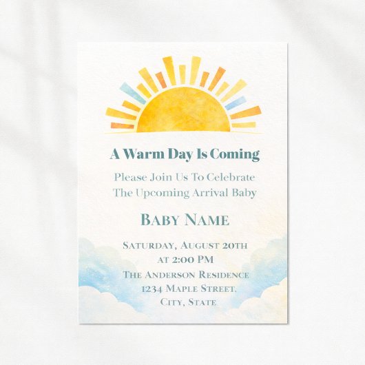 Invitation Soft Horizon Sun Glow