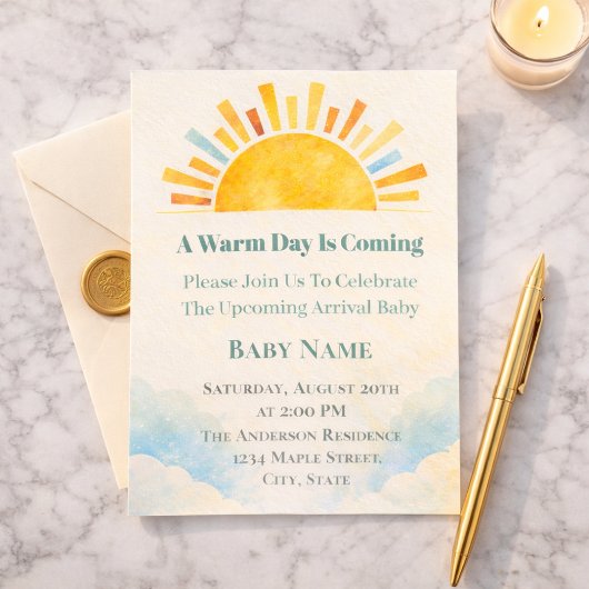 Invitation Soft Horizon Sun Glow