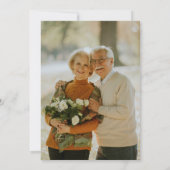 Invitation Soft Lavender Floral Wreath 50e Mariage photo (Dos)