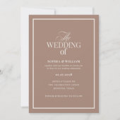 Invitation Soft Mocha Taupe | Luxe Mariage Neutre (Devant)