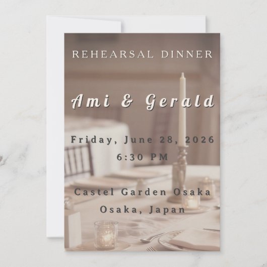 Invitation Soft Neutral Aesthetic Editable Template (Devant)