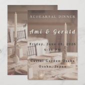 Invitation Soft Neutral Aesthetic Editable Template (Devant / Derrière)