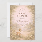 Invitation Soft Neutral Forest Critters Baby Shower (Devant)