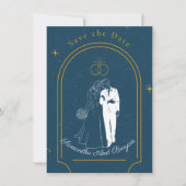 Invitation Soft Night Romance , Wedding Save the Date Card (Devant)
