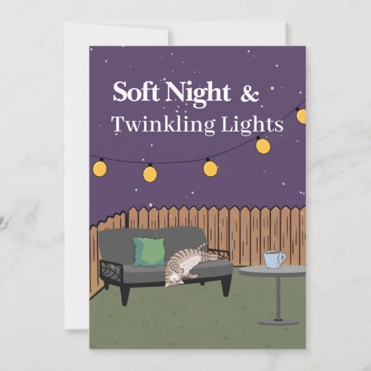 Invitation Soft Night & Twinkling Lights – Cozy Evening Invi (Devant)