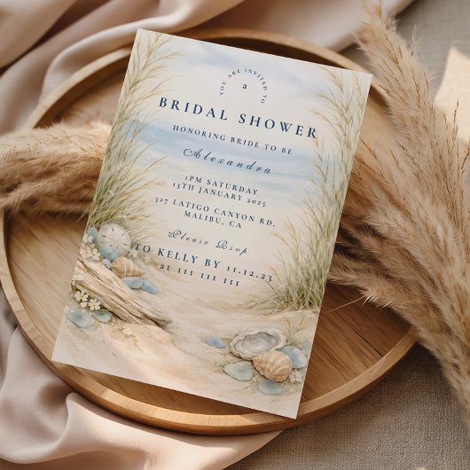 Invitation Soft Ocean Blue Bridal Shower