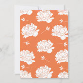 Invitation Soft Orange & Peach Peonies Cross Girl Baptism (Dos)