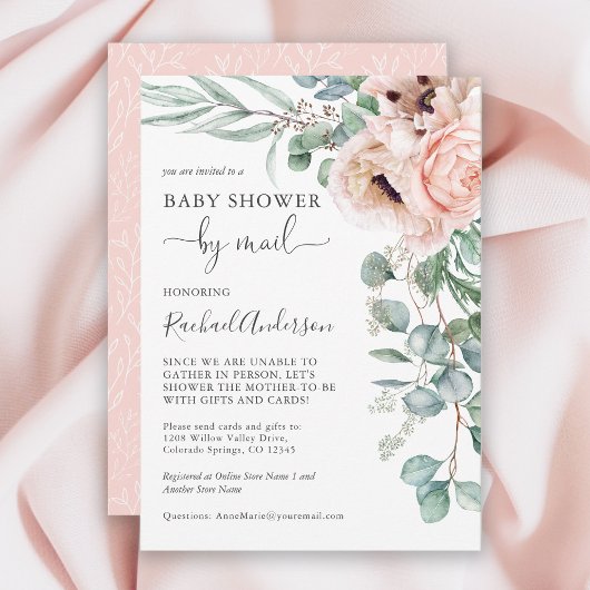 Invitation Soft Pastel Baby shower par courrier