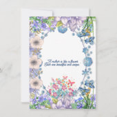 Invitation Soft Pastel Blue Blooms Floral fête des mères (Dos)