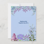 Invitation Soft Pastel Blue Hydrangea Purple Lilac Anniversai (Dos)
