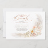Invitation Soft Pastel Flowers and Pampas Grass Bridal Brunch (Devant)