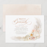 Soft Pastel Flowers and Pampas Grass Bridal Brunch