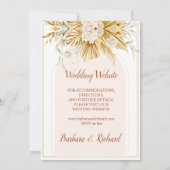 Invitation Soft Pastel Flowers Pampas Grass Boho Mariage (Dos)