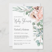 Invitation Soft Pastel Girl Baby shower (Devant)