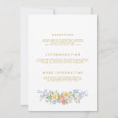 Invitation Soft Pastel Ornate Spring All in One Gold Wedding (Dos)