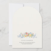 Invitation Soft Pastel Ornate Spring Floral Arch Chic Mariage (Dos)