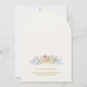 Invitation Soft Pastel Ornate Spring Floral Arch Gold Wedding (Dos)