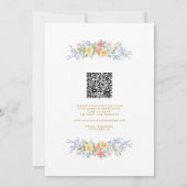 Invitation Soft Pastel Ornate Spring Floral QR Code Wedding (Dos)