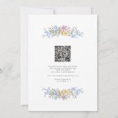 Invitation Soft Pastel Ornate Spring Floral QR Code Wedding (Dos)