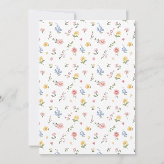 Invitation Soft Pastel Ornate Spring Garden Fête des mariées (Dos)