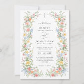 Invitation Soft Pastel Ornate Spring Garden Floral Mariage (Devant)