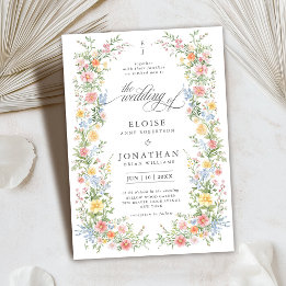 Invitation Soft Pastel Ornate Spring Garden Floral Mariage
