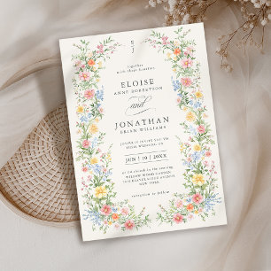 Invitation Soft Pastel Ornate Spring Garden Floral Mariage